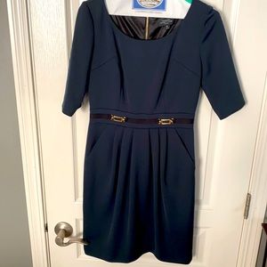 Tahari 2p navy blue dress